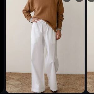 Donni Powder White Pop Poplin Pant XS